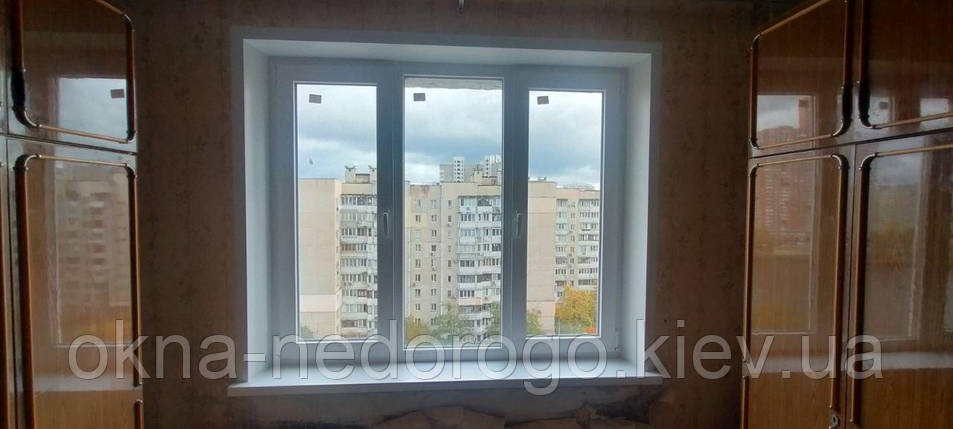 Пластикові укоси на вікна тристулкові, фото 1