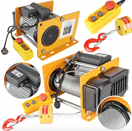 Тельфер горизонтальний Euro Craft KDL 1000 : трос 30 м | 1000 Кг, фото 1