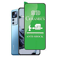 Захисне скло-плівка Fiji Ceramics для Xiaomi 12T / 12T Pro чорний Full Glue 0,26 мм в упаковці