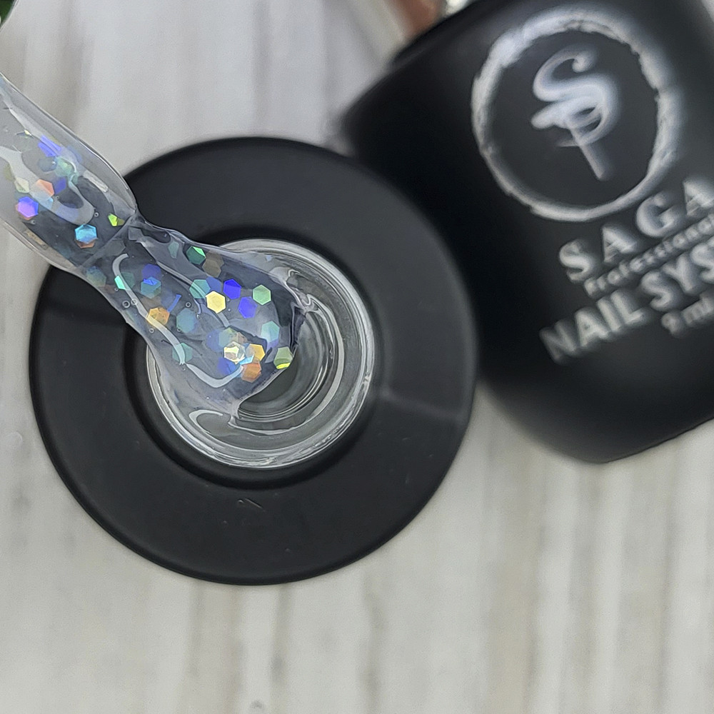 Saga Light Base №01 прозоро - молочна з блискітками 8мл