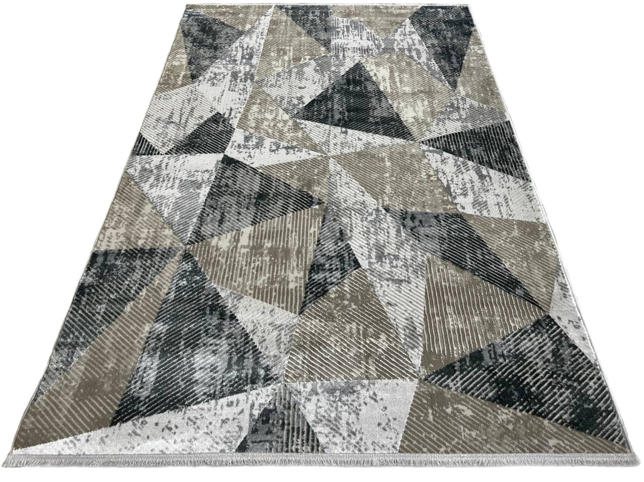 100 x 200 см Турецький стильний килим у вітальню Emotion 0089 grey/grey прямокутної та овальної форми, фото 1