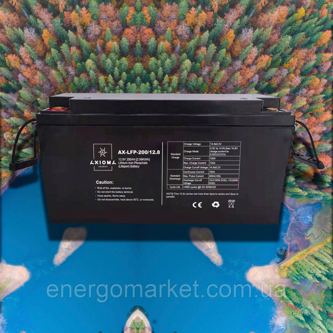Акумуляторна батарея Axioma LiFePo4 AX-LFP- (2,4 кВт*год/12В)