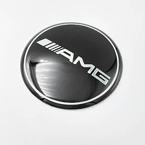 Емблема AMG Mercedes Benz (Мерседес) - 45 мм Чорна, фото 3