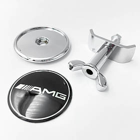 Емблема AMG Mercedes Benz (Мерседес) - 45 мм Чорна