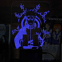 Акриловый 3D светильник-ночник Наруто 6 синий