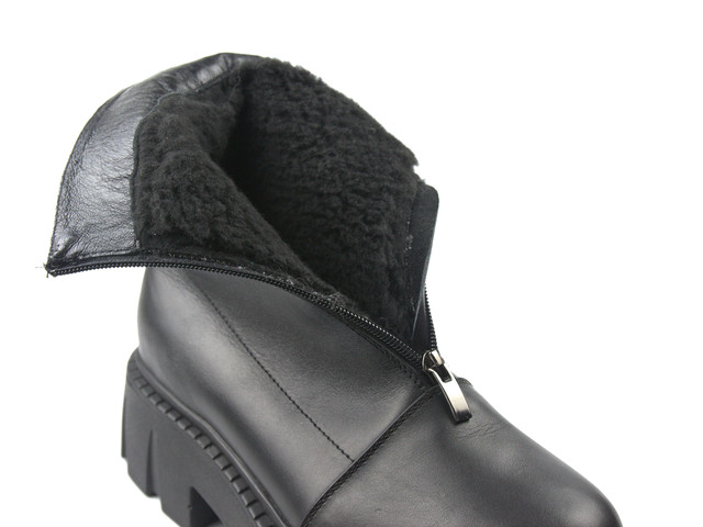 Женская обувь больших размеров 40-44 COSMO Shoes Mono Black BS 1738955001 Ботинки Кожаные Без Шнурков На Молнии Женская обувь больших размеров 40-44 COSMO Shoes Mono Black BS 1738955001 Ботинки Кожаные Без Шнурков На Молнии