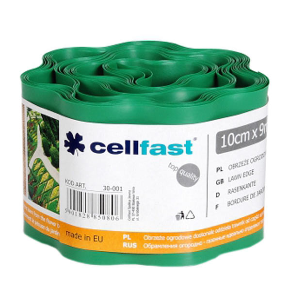 Газонный бордюр Cellfast 10 см x 9 м Зеленый - фото 1 - id-p289978562