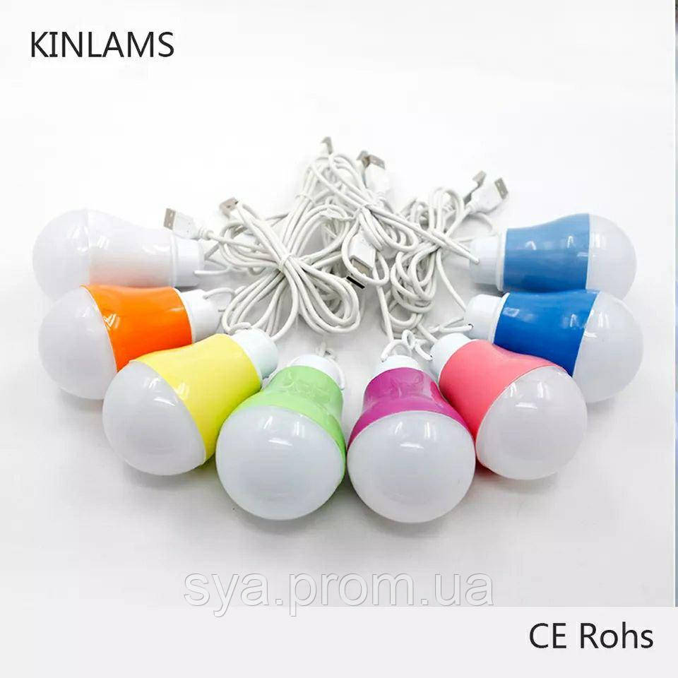 USB LED Лампочка 5В, Портативная светодиодная USB лампа для павербанка ...