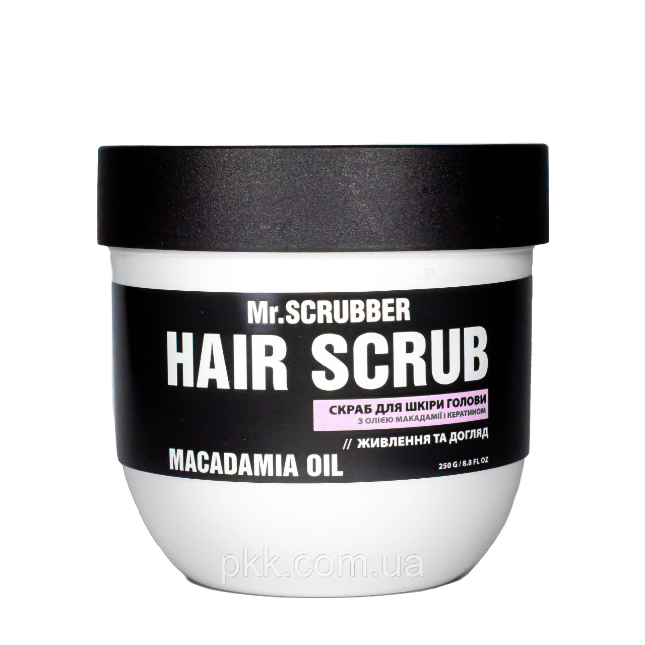 Скраб для шкіри голови Mr Scrubber Macadamia Oil Hair Scrub з олією макадамії та кератином 250 мл