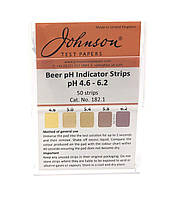 Индикаторные полоски на pH пива 4.6-6.2 JTP Beer pH Indicator Strips (50 шт.)