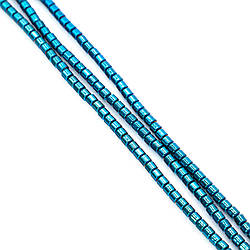 Намистини Барило Гематит 2 мм Блакитний 40 см +-200 шт.