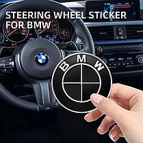 Емблема (значок) в кермо BMW (БМВ) - Чорно-Біла 45 мм, фото 6