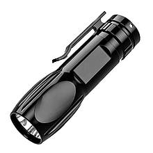 Ліхтар ручний X8-XPE, ЗУ microUSB, вбудований акумулятор, затискач