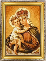 Ікона з бурштину Пресвятої Богородиці Діви Марії і-03 15*20