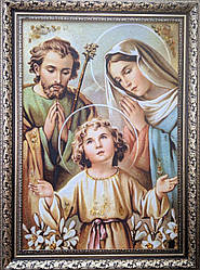 Ікона з бурштину Святе Сімейство і-108   40*60