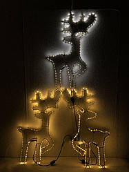 Новорічний декор Олень LED гірлянда (Дюралайт) 85*50 см   220246