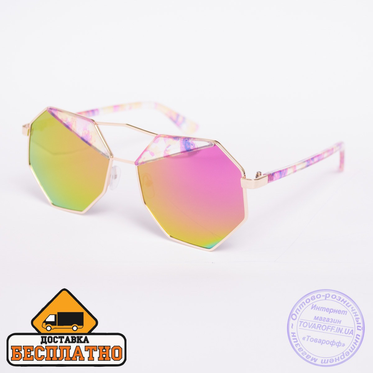 Сонцезахисні окуляри рожеві - 808