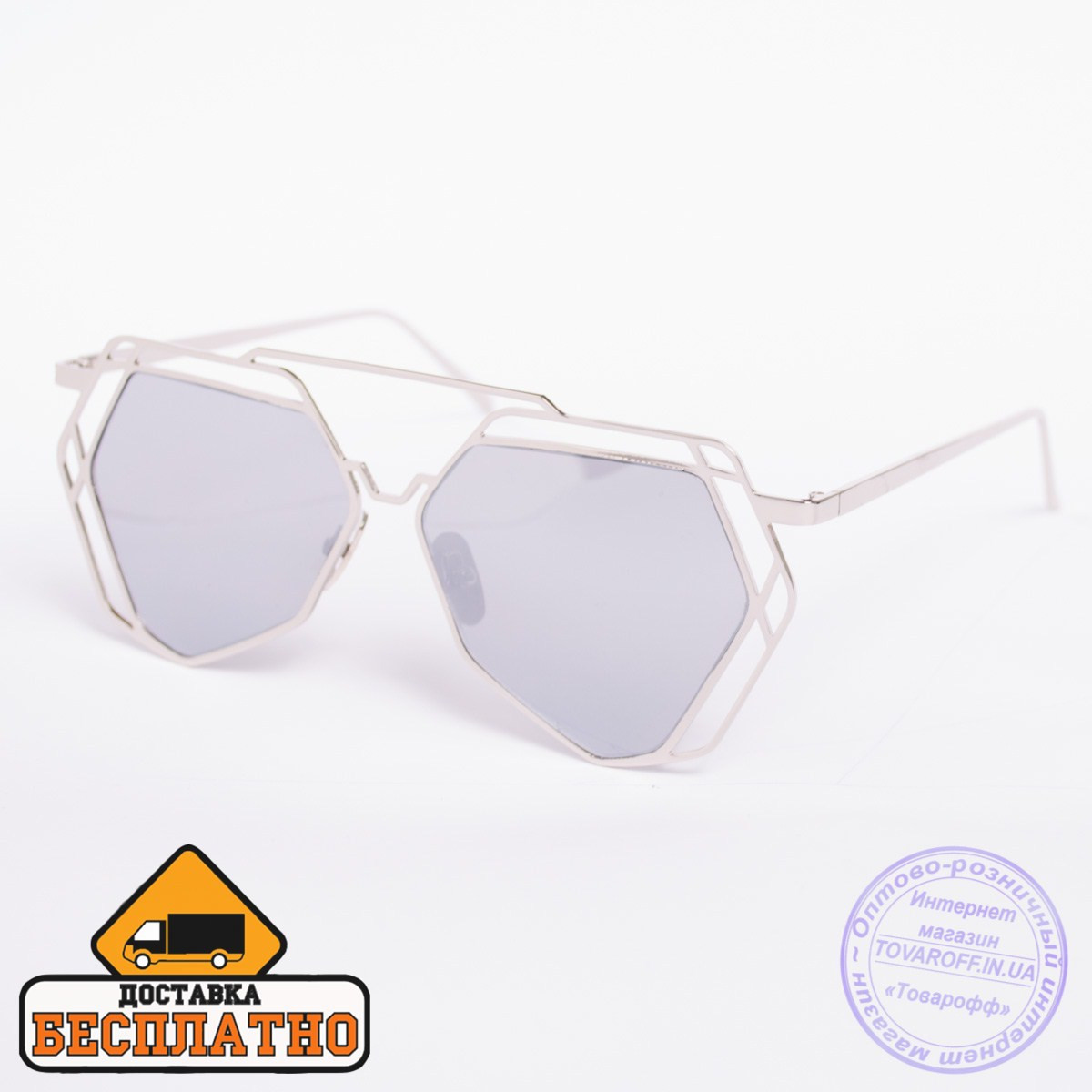 Солнцезащитные очки серебристые - 30122