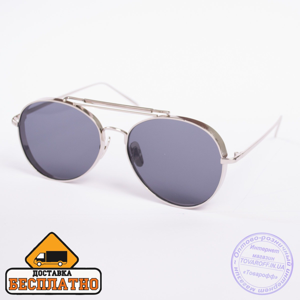 Сонцезахисні окуляри авіатор сріблясті - 9-2