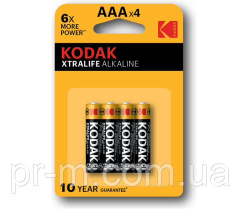 Батарейка Kodak Alkaline AAA (мініпальчик, LR3 на блістері) 40шт/уп