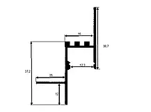 LED-профіль 12,3х3000мм MLG ширяючої сттелі під гіпсокартон (LPT16), фото 3