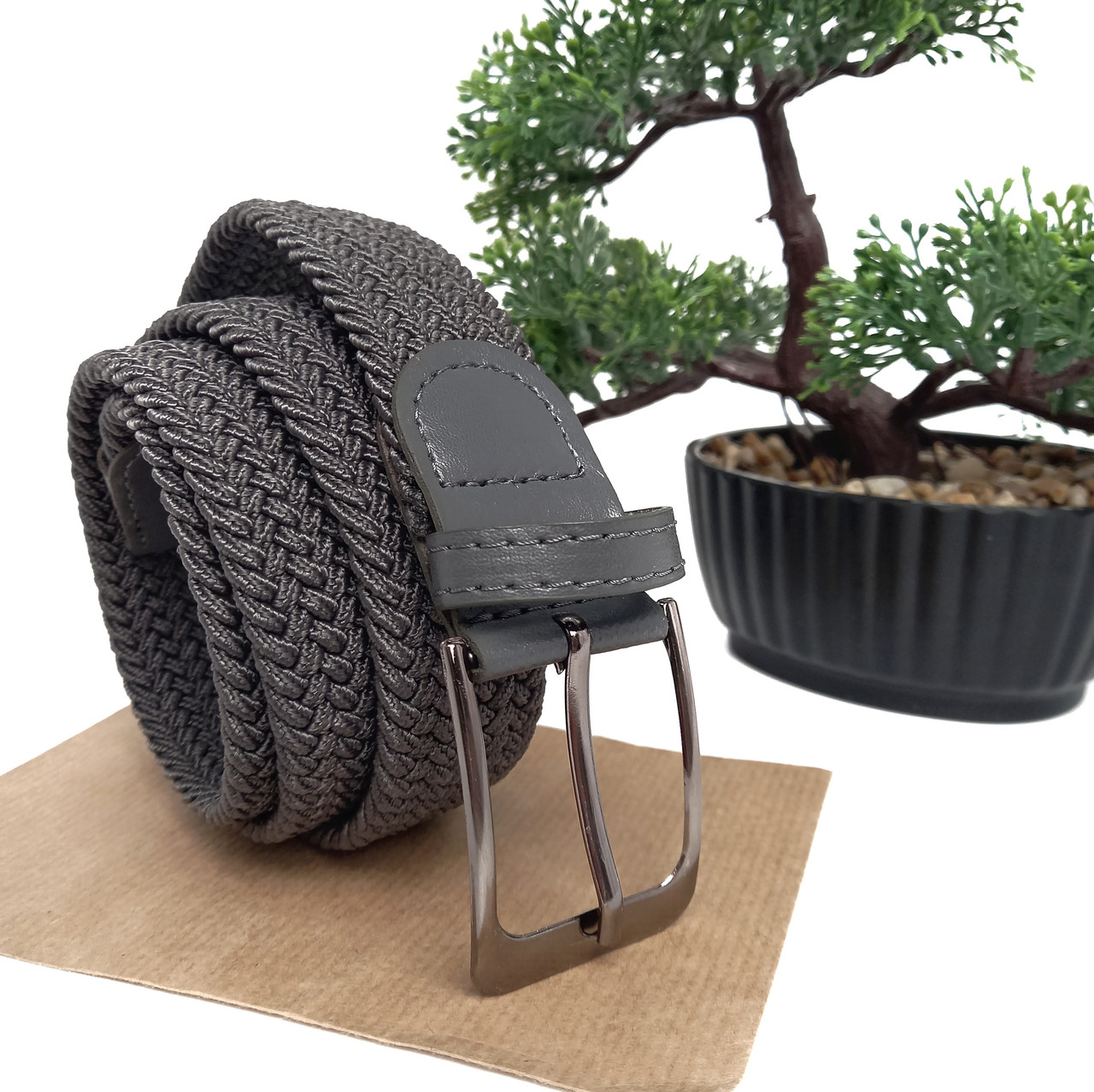 Ремінь текстильний сірий Арт.К9-35-249-6 Lers (Україна)