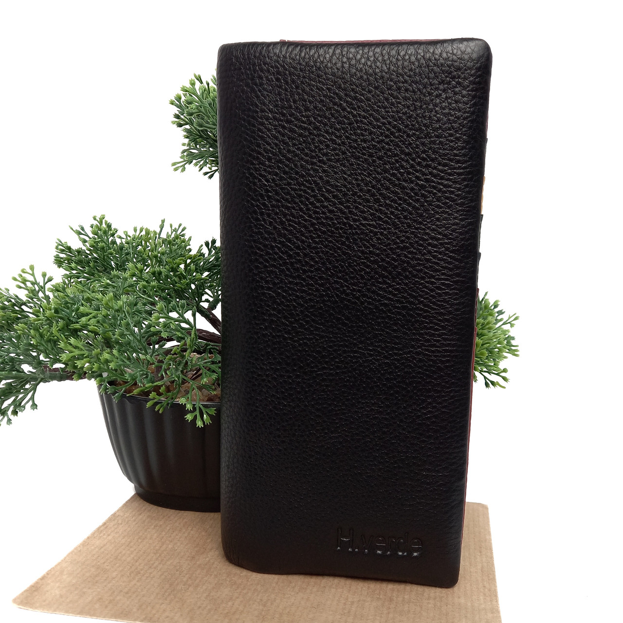 Гаманець жіночий стильний молодіжна натуральна шкіра чорний Арт.9974 black Helen Verde (54)