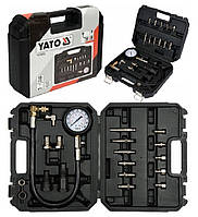 Компрессометр для дизельных двигателей YATO 7 МПа, с снаряжением, 19 шт + кейс