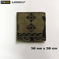 Шеврон на липучке Laser CUT UMT Погон звание Подполковник Мультикам НАТО стандарт 5х5 см