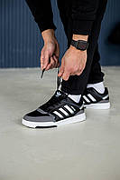 Кроссовки, кеды отличное качество Adidas Drop Step Low Black White Grey Размер 45