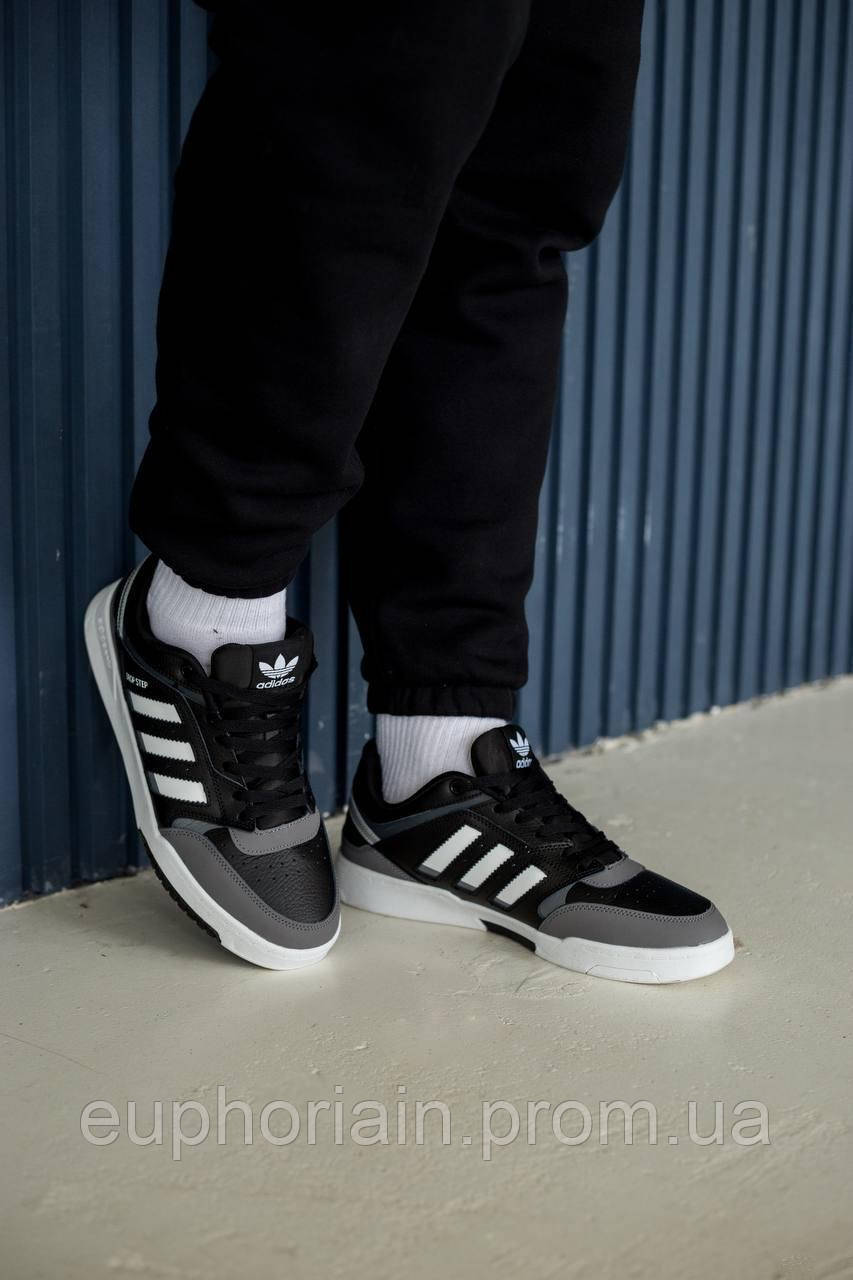 Кроссовки, кеды отличное качество Adidas Drop Step Low Black White Grey Размер 45 - фото 8 - id-p1739124388