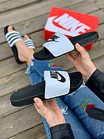 Кроссовки, кеды отличное качество Nike Slides White Black Размер 40