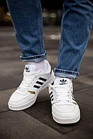 Кроссовки, кеды отличное качество Adidas Drop Step Low White Black Gold Размер 44
