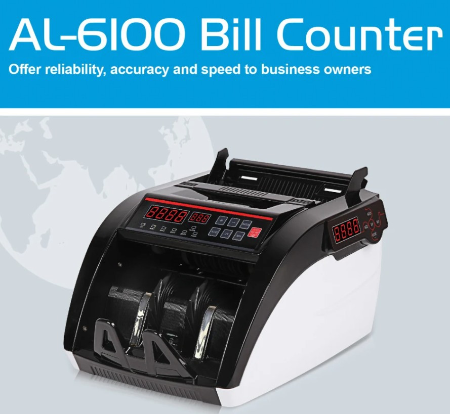 Счетная машинка для денег c детектором UV и выносным боковым дисплеем Bill Counter AL 6100 А счетчик ку GL_55 - фото 7 - id-p1739128325