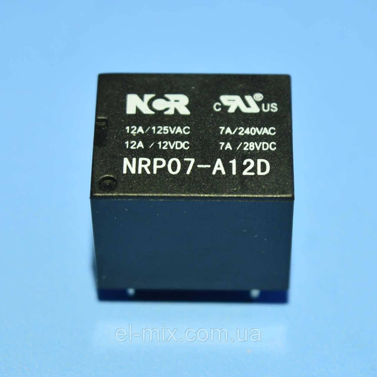 Реле 12V 1группа NRP07-A12D-7A (7А 240V) герметичное 4pin off-on NCR - фото 1 - id-p284900484