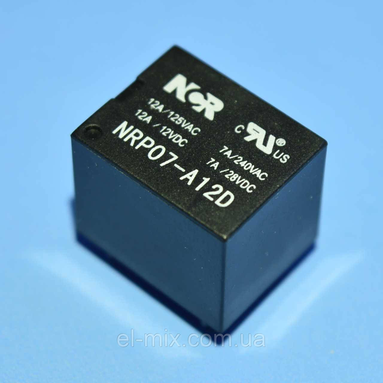 Реле 12V 1группа NRP07-A12D-7A (7А 240V) герметичное 4pin off-on NCR - фото 2 - id-p284900484