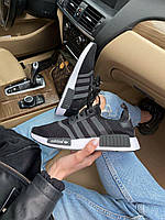 Кроссовки, кеды отличное качество Adidas NMD Black White Reflective Размер 36