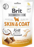 Лакомство для собак Brit Care Skin&Coat криль с кокосом 150 г