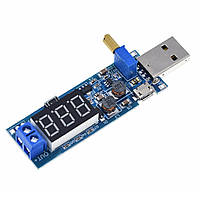USB перетворювач напруги підвищуючий / понижуючий модуль DC-DC з вольтметром, вхід 3.5-12В, вихід 1.2-24В