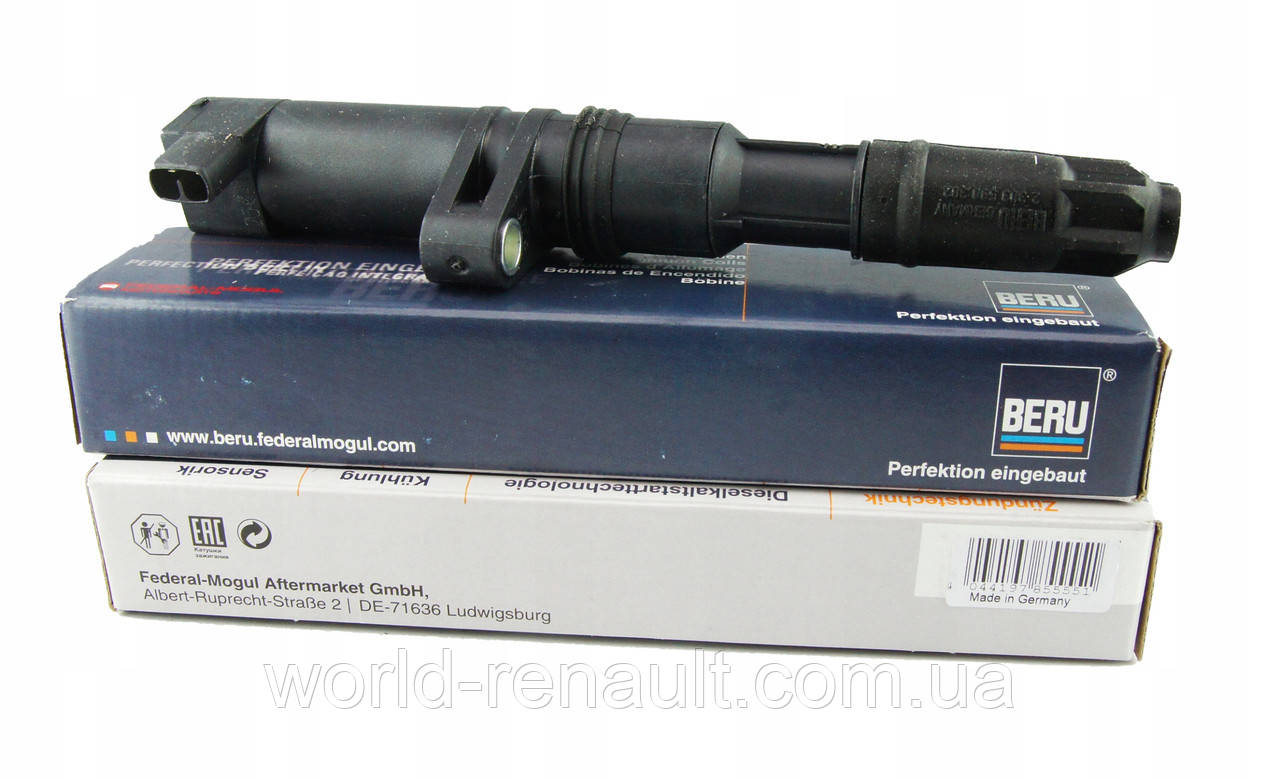 BERU ZS052 — Котушка запалювання на Рено Меган 3, Рено Флюенс 1.6i 16V K4M