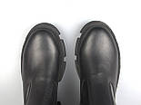 Шкіряні чорні челсі черевички на резинках жіноче зимове взуття 36 37 38 39 COSMO Shoes New Chelsea Black Leather, фото 8