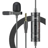 Микрофон петличный для телефона камеры 3.5мм 6м BOYA BY-M1S