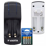 Зарядний пристрій для акумуляторів Varta Pocket Charger + 4 акумулятори АА 2100mah в подарунок