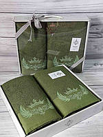 Подарочный набор полотенец MOZ Турция Зеленый