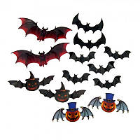 Настінний Декор Кажани ABC Хеллоуїн 16 шт