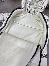 Дитячий демісезонний цільний комбінезон 68 розмір - осінньо-весняний комбінезон для дітей від 0 до 18 міс, фото 4