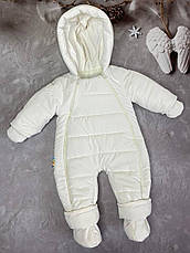 Дитячий демісезонний цільний комбінезон 80 розмір - осінньо-весняний комбінезон для дітей від 0 до 18 міс, фото 5