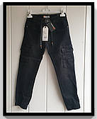 Джинсові підліткові штани на хлопчиків GRACE 134--164 см