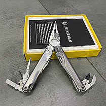 Мультиніструмент Leatherman WAVE+ Stainless Steel, нейлоновий чохол, карт. коробка, 18 інструментів, Сріблястий, фото 6