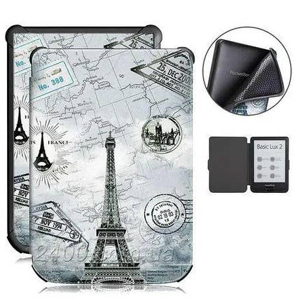 Чохол обкладинка PocketBook Basic Lux2 616  617 АвтоСон Париж Paris, фото 2